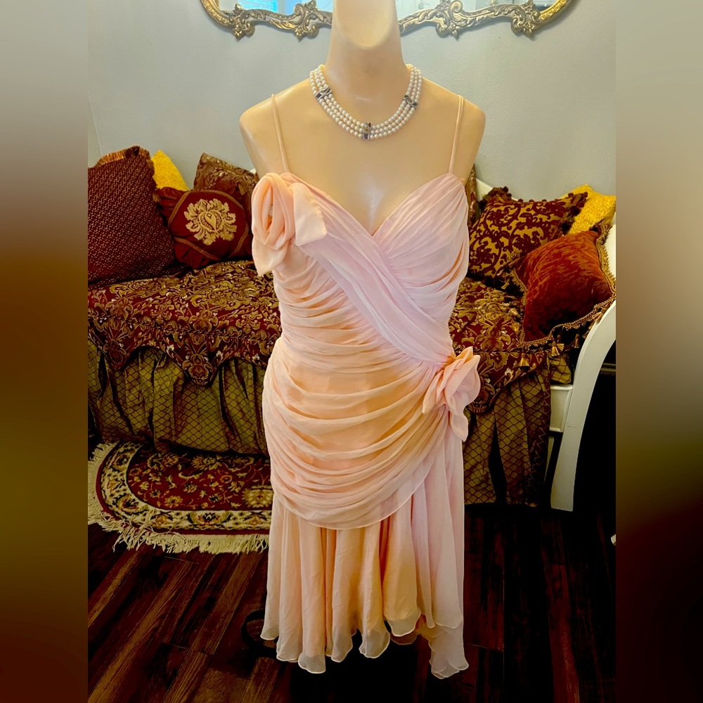Tadashi Peach Sleeveless Dress
